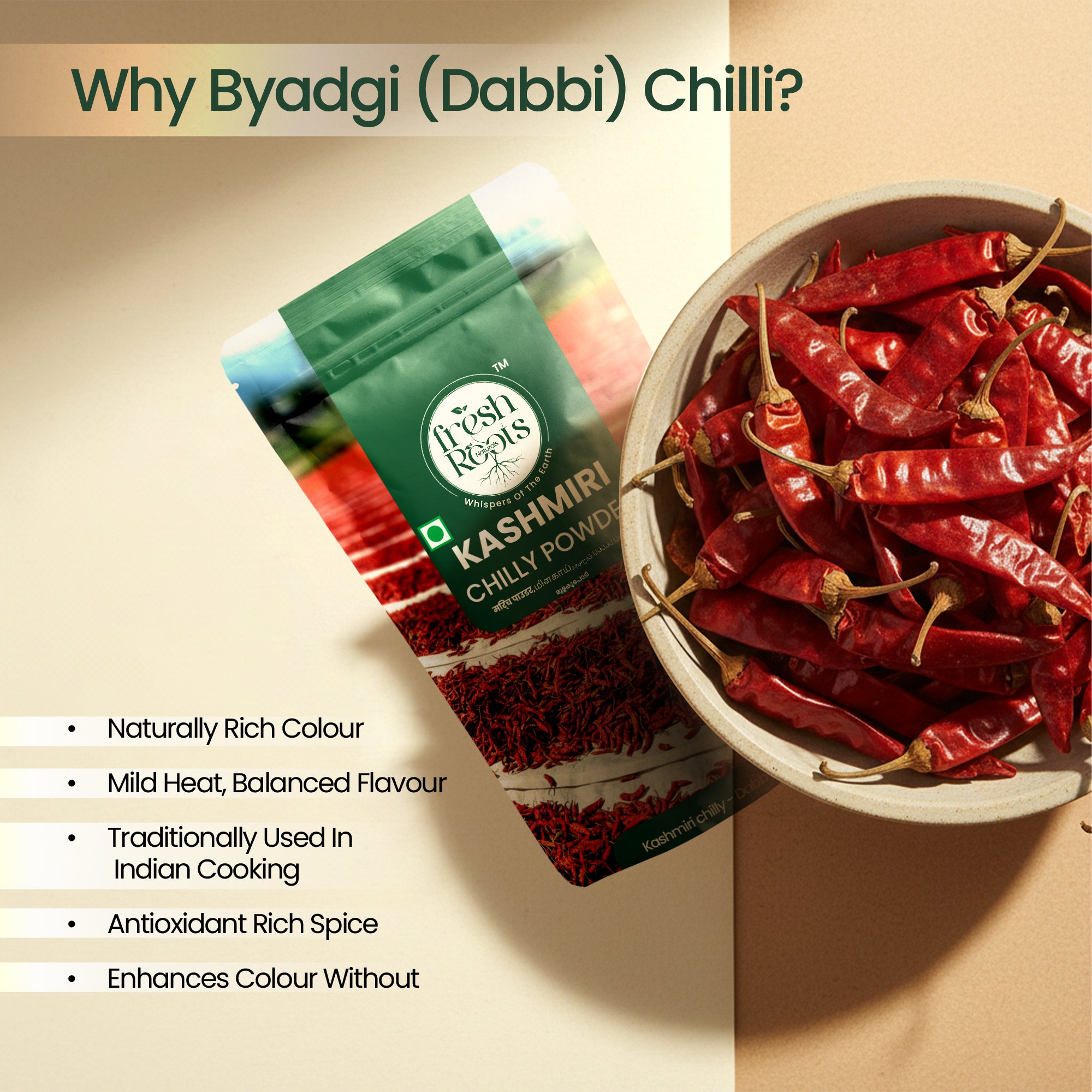 Kashmiri Chilli Powder (Dabbi/Byadgi Variety)