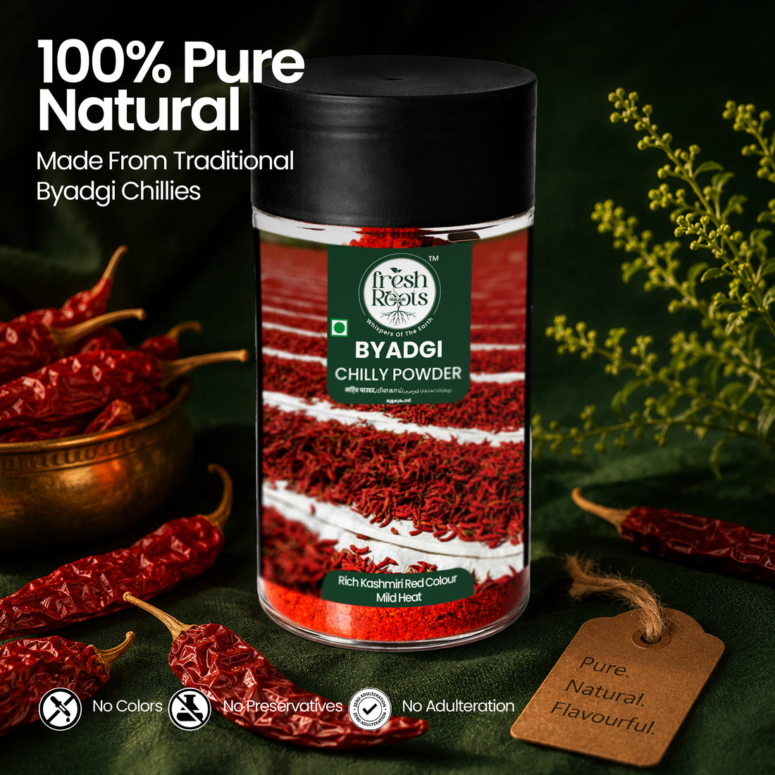 Kashmiri Chilli Powder (Dabbi/Byadgi Variety)