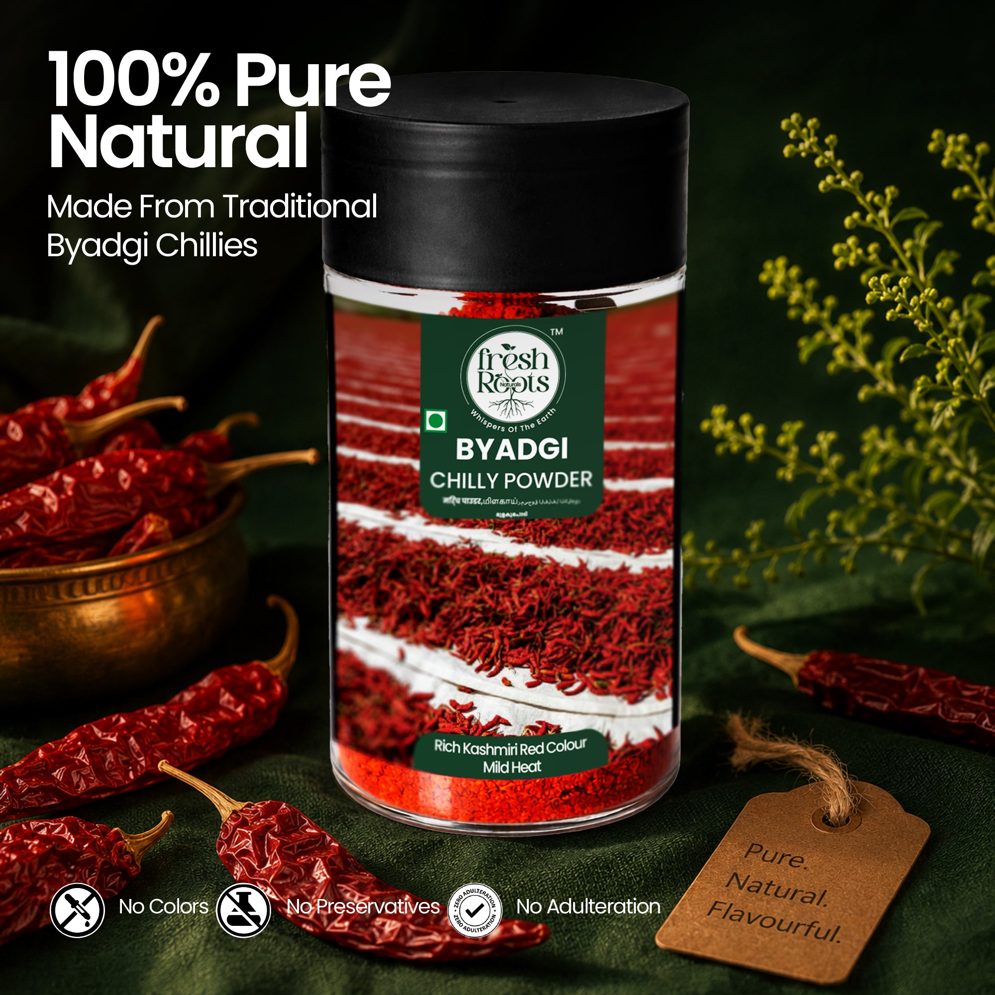 Kashmiri Chilli Powder (Dabbi/Byadgi Variety)