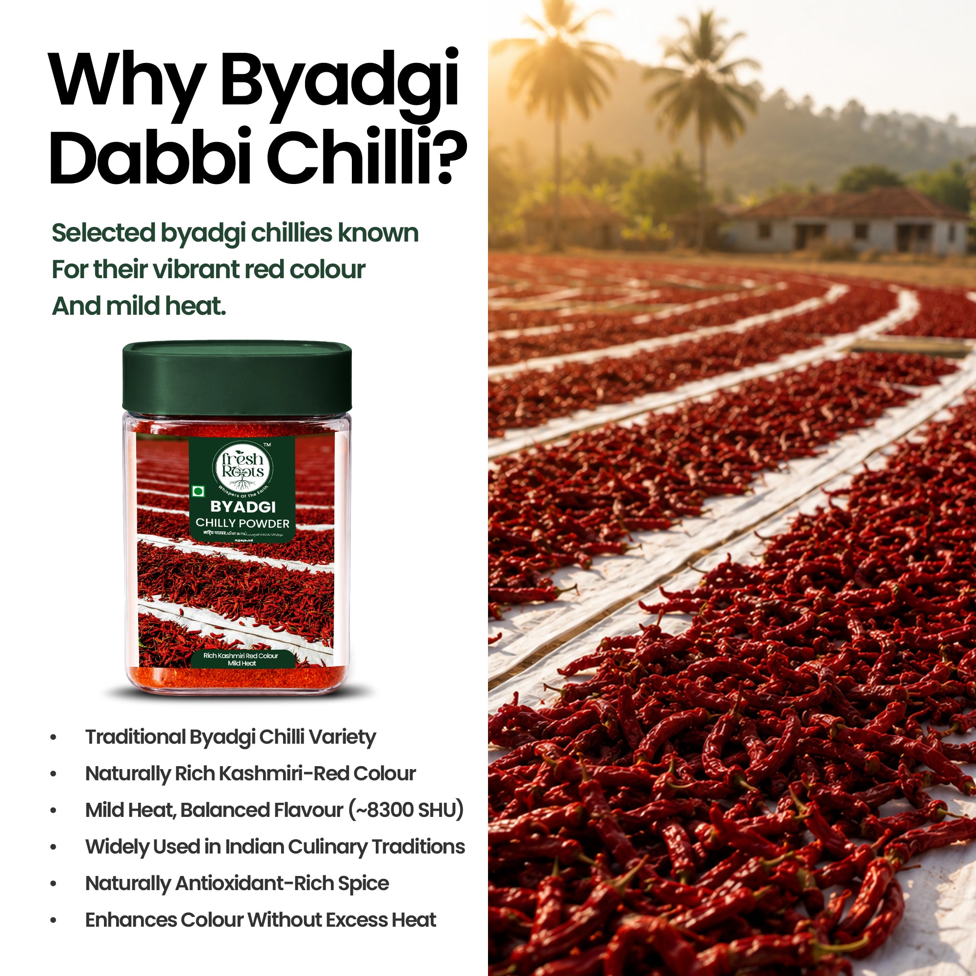 Kashmiri Chilli Powder (Dabbi/Byadgi Variety)