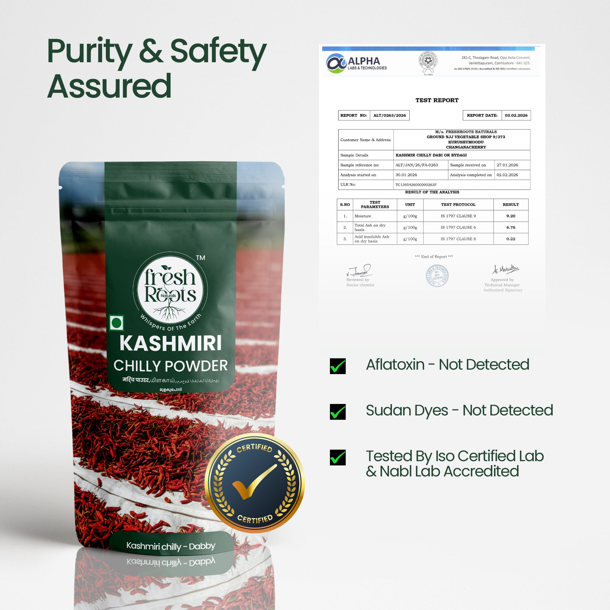 Kashmiri Chilli Powder (Dabbi/Byadgi Variety)