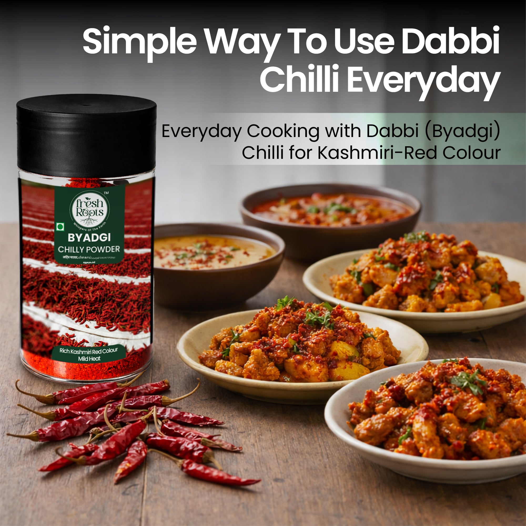 Kashmiri Chilli Powder (Dabbi/Byadgi Variety)