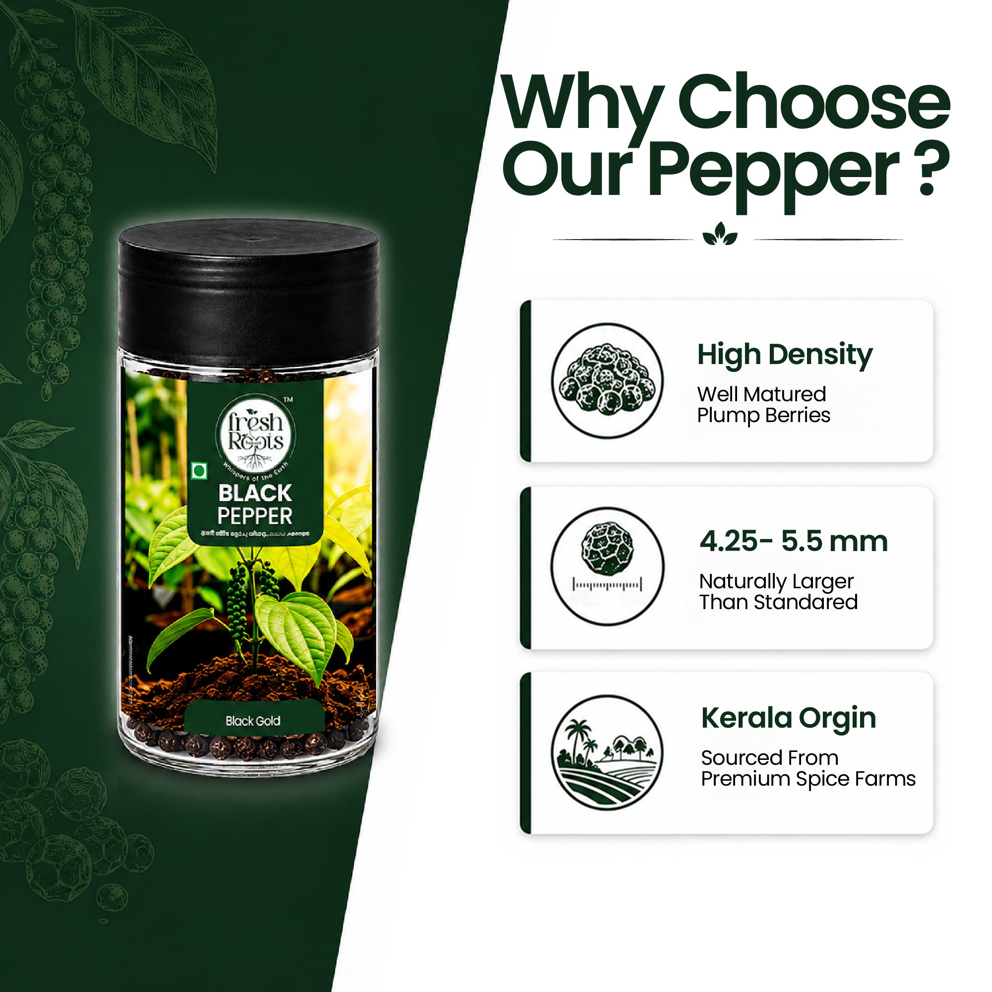 Idukki Black Peppercorns